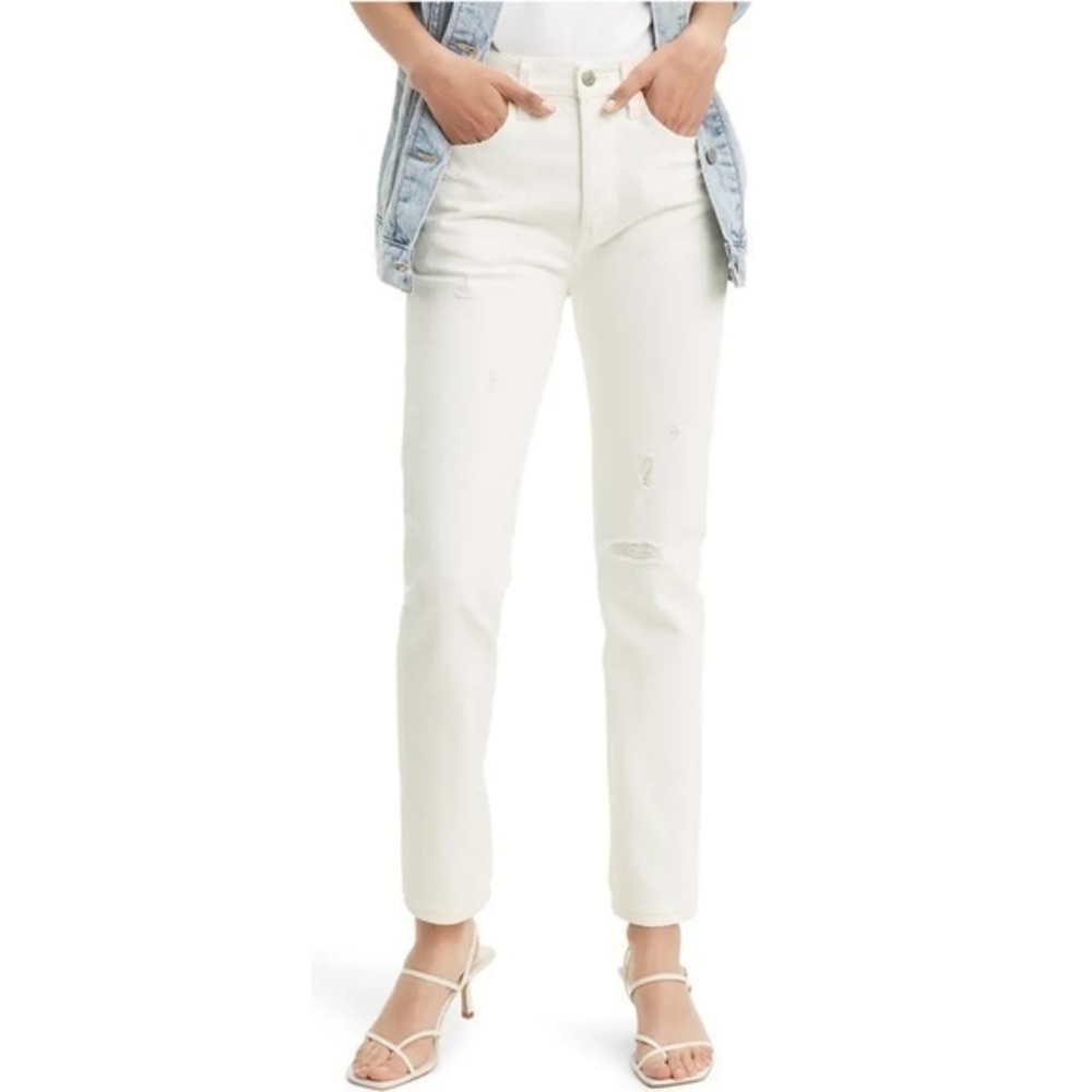 Levi’s® 501® Distressed High Waist Skinny Jeans